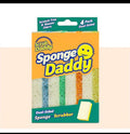 Scrub Daddy Sponge Daddy 4 Pack Scratch Free Multi Color Sponges New