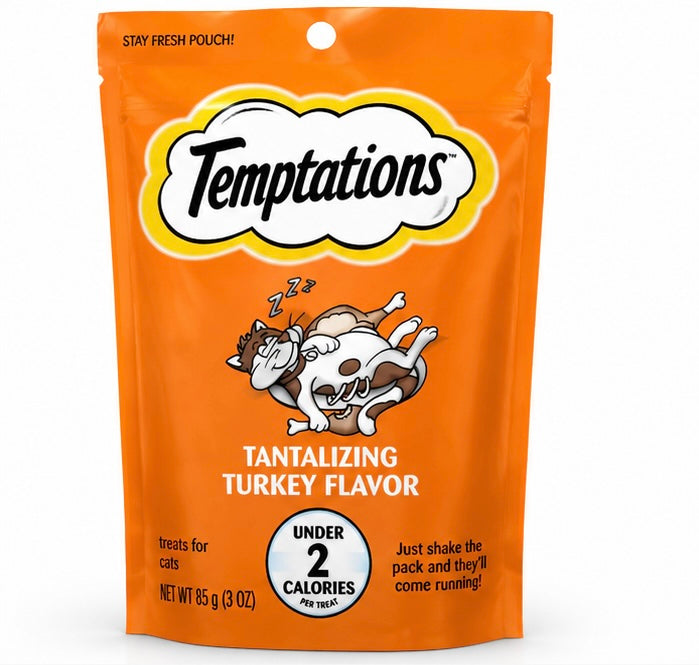 Temptations Cat Treats Turkey Flavor – 3 oz | Crunchy Outside, Soft Inside (3 Pack)