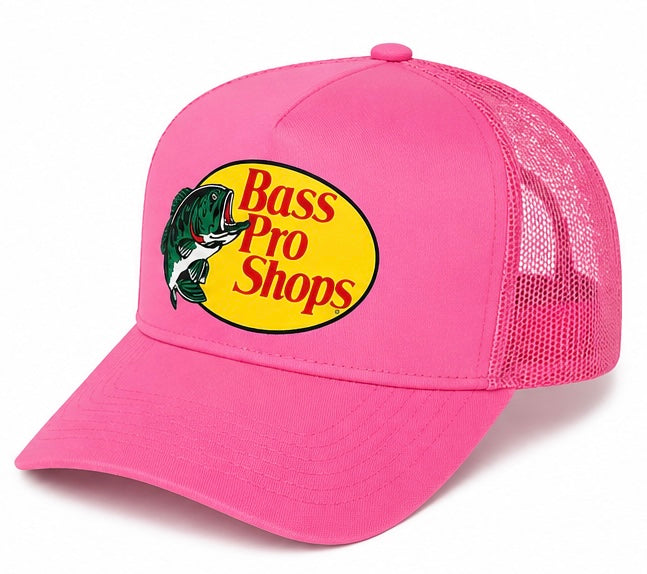 Bass Pro Shops Mesh Trucker Hat Snapback Adjustable Fishing Cap – Multiple Colors.