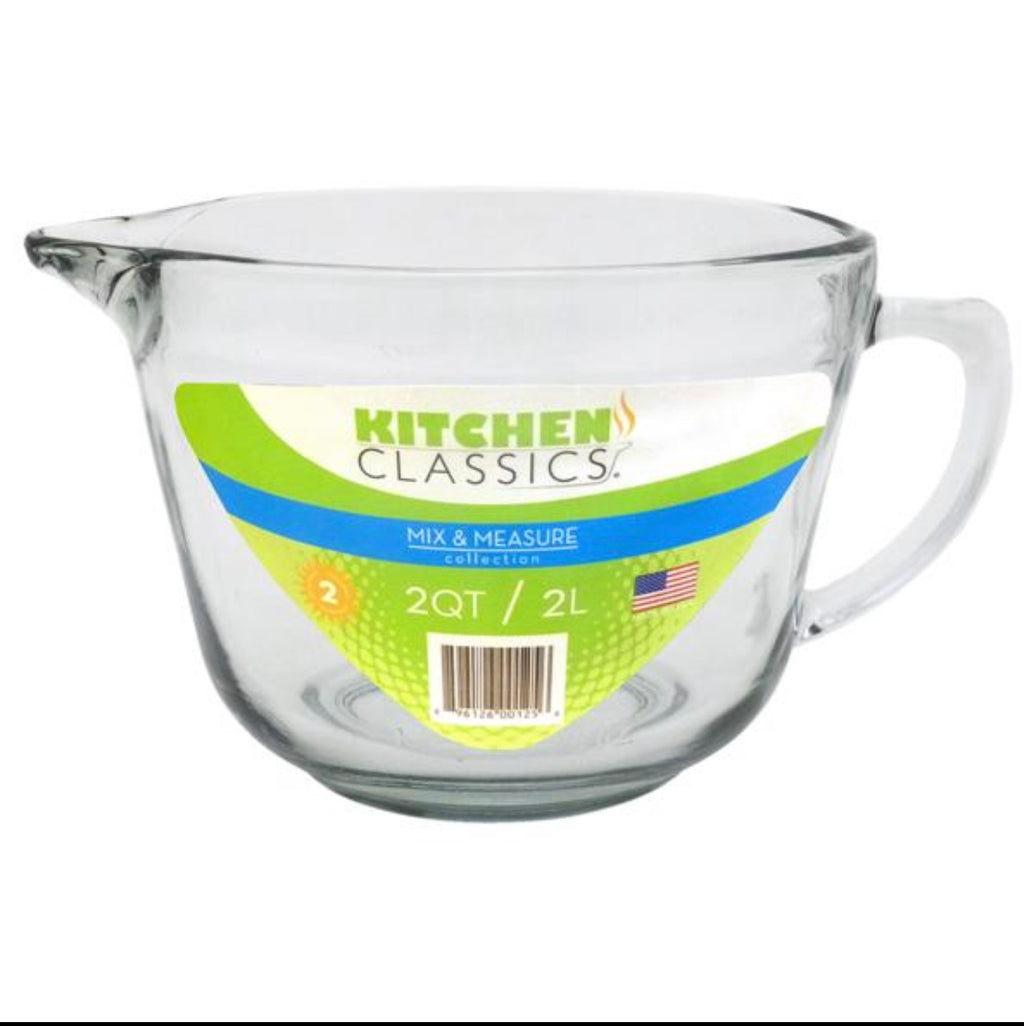 GLASS MIXING BOWL (Kitchen Classics 2QT)