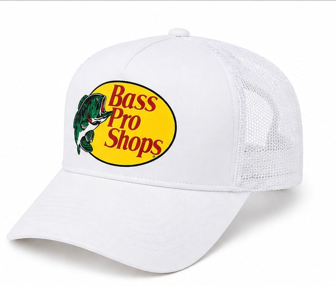 Bass Pro Shops Mesh Trucker Hat Snapback Adjustable Fishing Cap – Multiple Colors.
