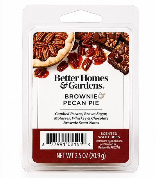 Better Homes & Gardens Brownie & Pecan Pie Scented Wax Cubes 2.5 oz – Wax Melts (3 Pack)