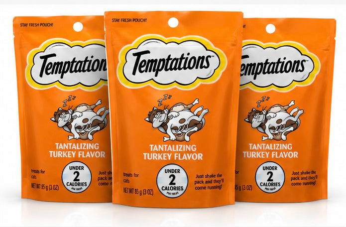 Temptations Cat Treats Turkey Flavor – 3 oz | Crunchy Outside, Soft Inside (3 Pack)