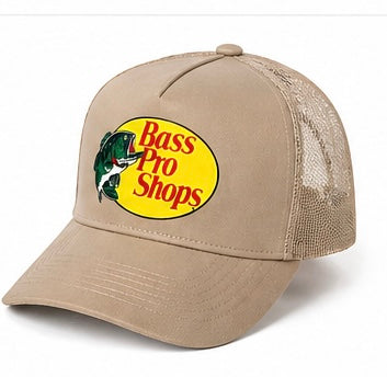 Bass Pro Shops Mesh Trucker Hat Snapback Adjustable Fishing Cap – Multiple Colors.