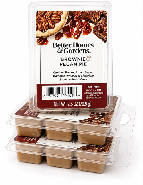Better Homes & Gardens Brownie & Pecan Pie Scented Wax Cubes 2.5 oz – Wax Melts (3 Pack)