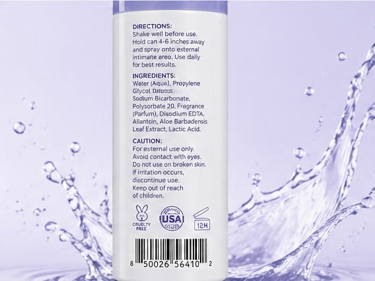 FDS Intimate Deodorant Spray – Baby Powder Scent – Talc-Free, Hypoallergenic – 2 oz