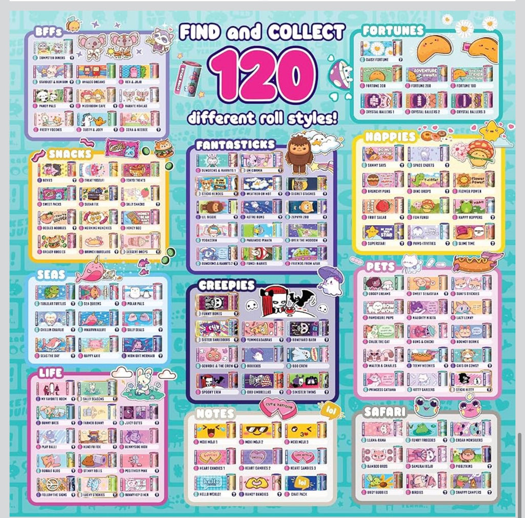Disney Stitch Sticki Rolls Wearable Sticker Bracelet – 50 Stickers Inside | Kids Collectible Toy