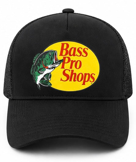 Bass Pro Shops Mesh Trucker Hat Snapback Adjustable Fishing Cap – Multiple Colors.